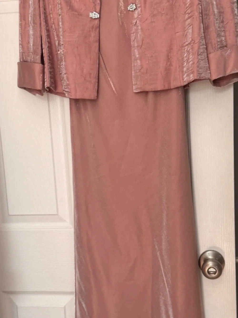 Alex Evenings Size 6 Dusty Rose Formal Gown & Jacket 2 Piece